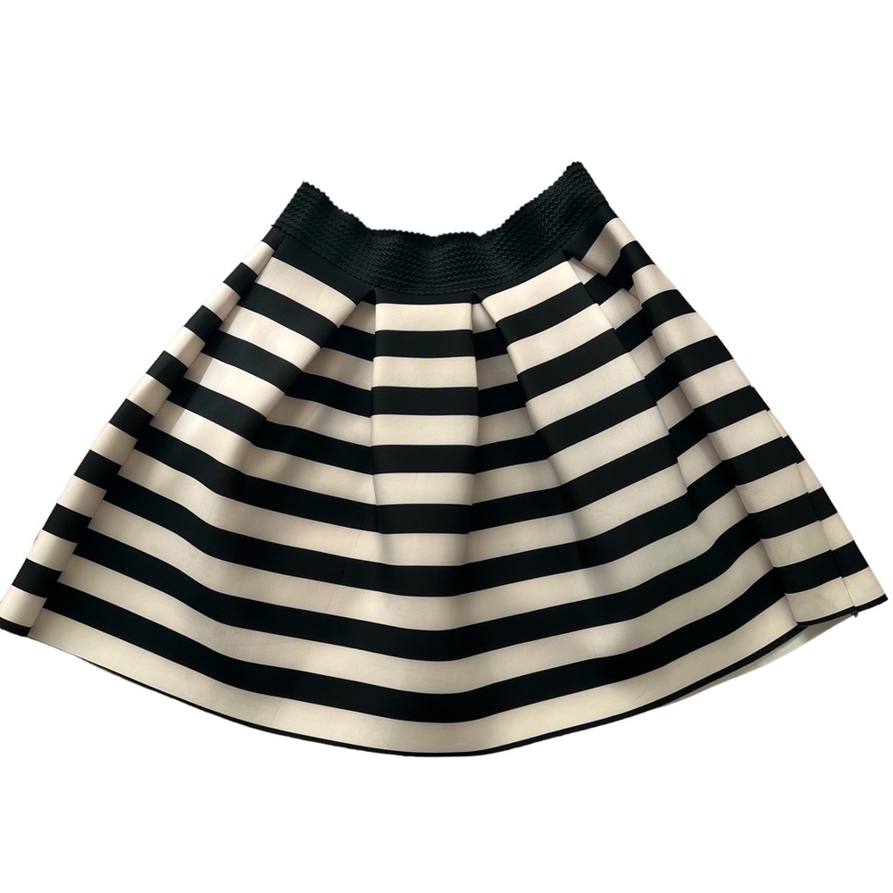 Soprano | Black & White Stripe Circle Skirt | Size L | Made in USA